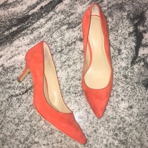Ann Taylor Coral Kitten Heels